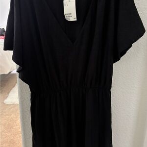 H&M Black V-Neck Dress